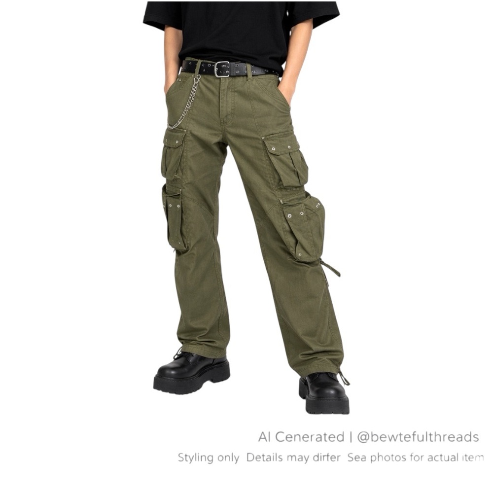 Vintage Y2K Japanese Cargo Pants 28 Techwear Utility Streetwear